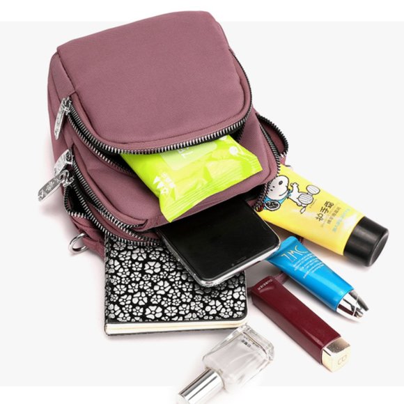 Women's shoulder bag / PURPLISH PINK & SILVER / lightweight and so practical - Picture 5 of 7